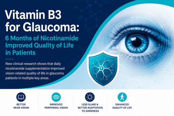 Six Months of Nicotinamide (Niacinamide, Vitamin B3) Improved Quality of Life in Glaucoma Patients, Study Finds